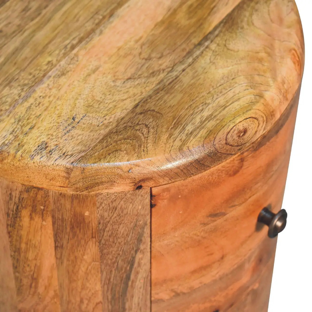 Oak-ish Drum Chest - Living with Luxury