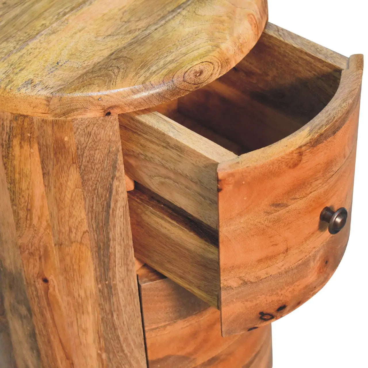 Oak-ish Drum Chest - Living with Luxury