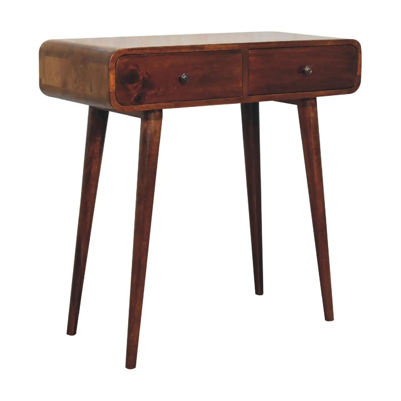 Chestnut Curved Hallway Table - Living with Luxury