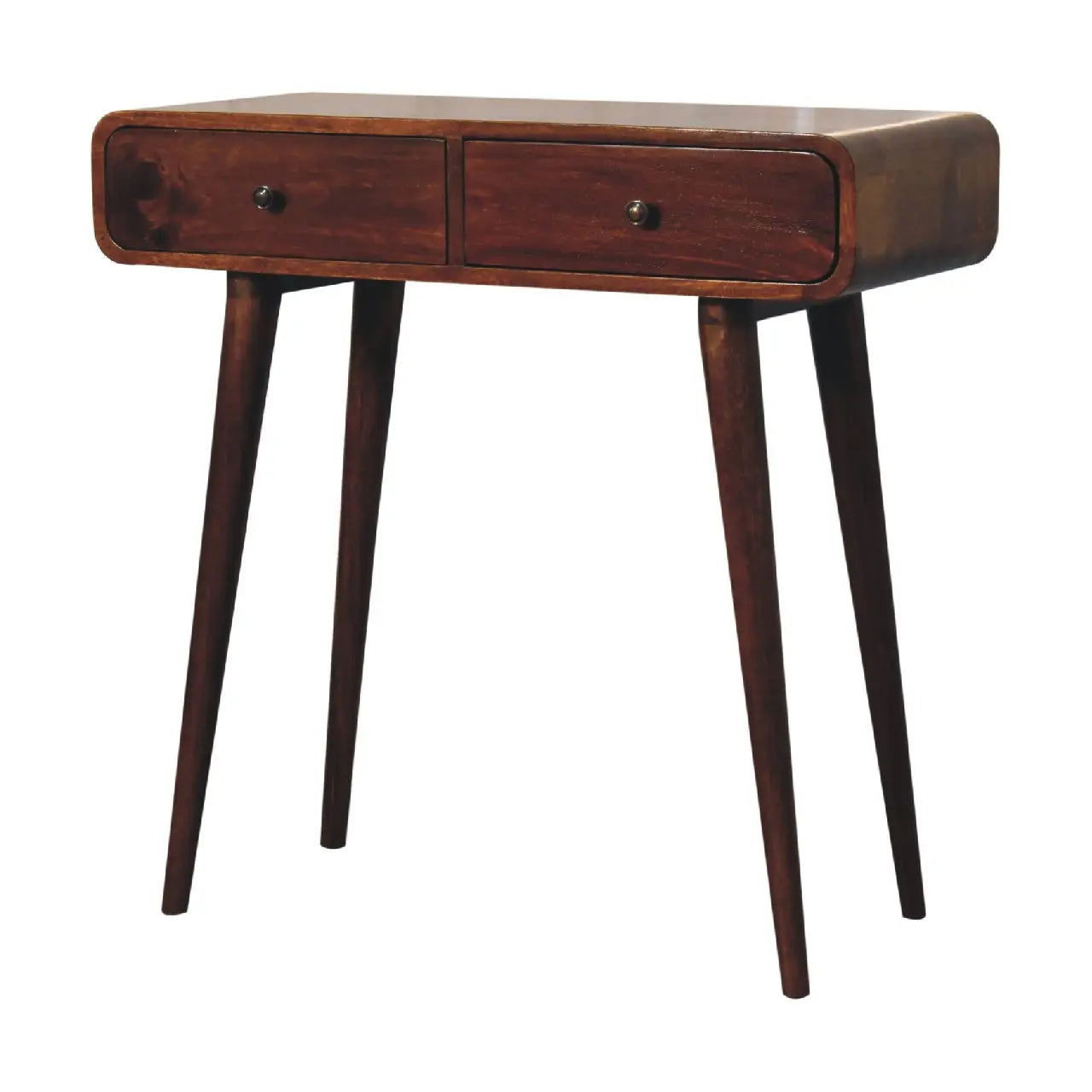 Chestnut Curved Hallway Table - Living with Luxury