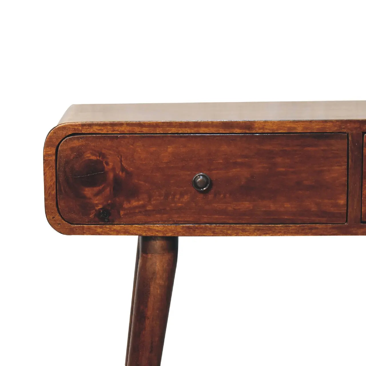 Chestnut Curved Hallway Table - Living with Luxury