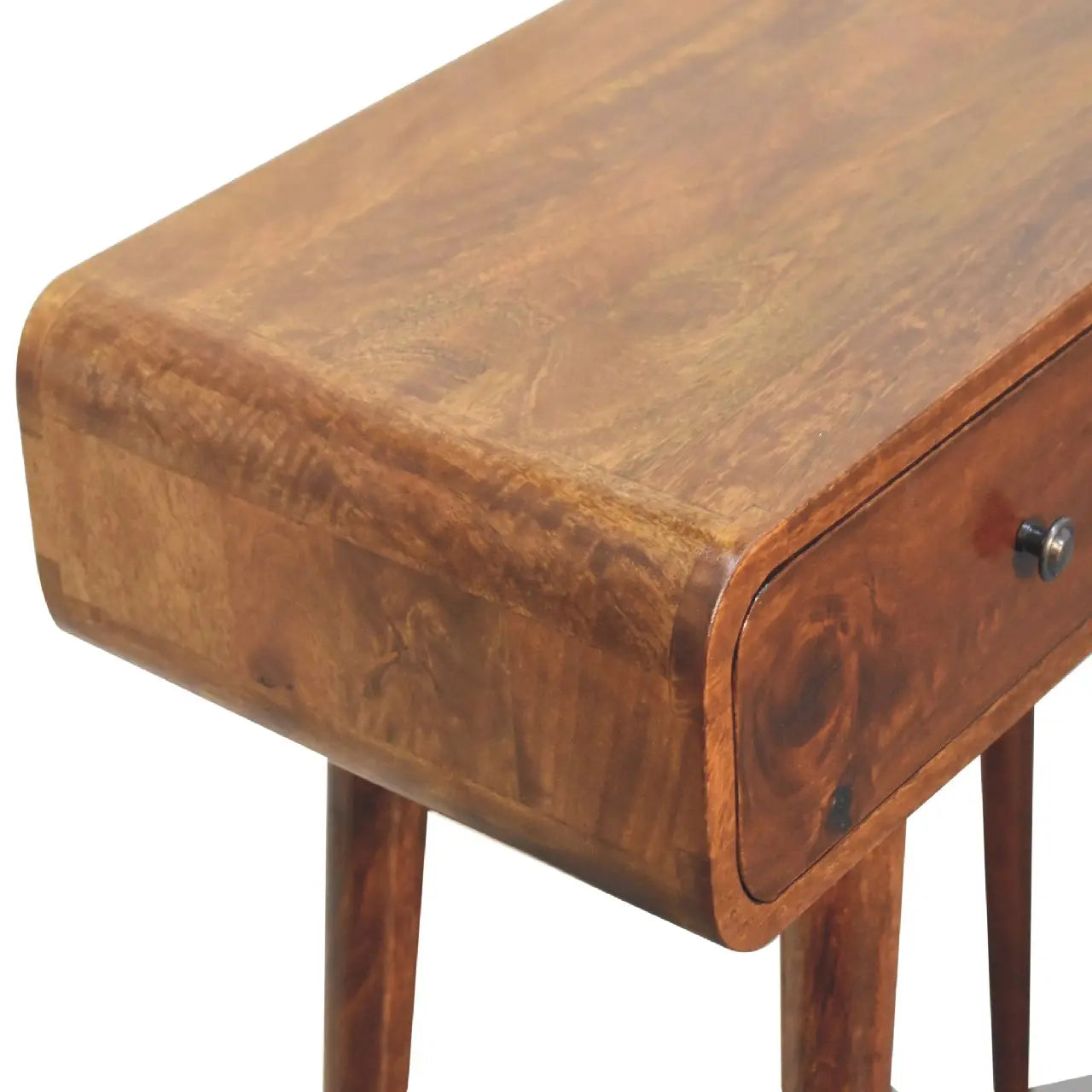 Chestnut Curved Hallway Table - Living with Luxury