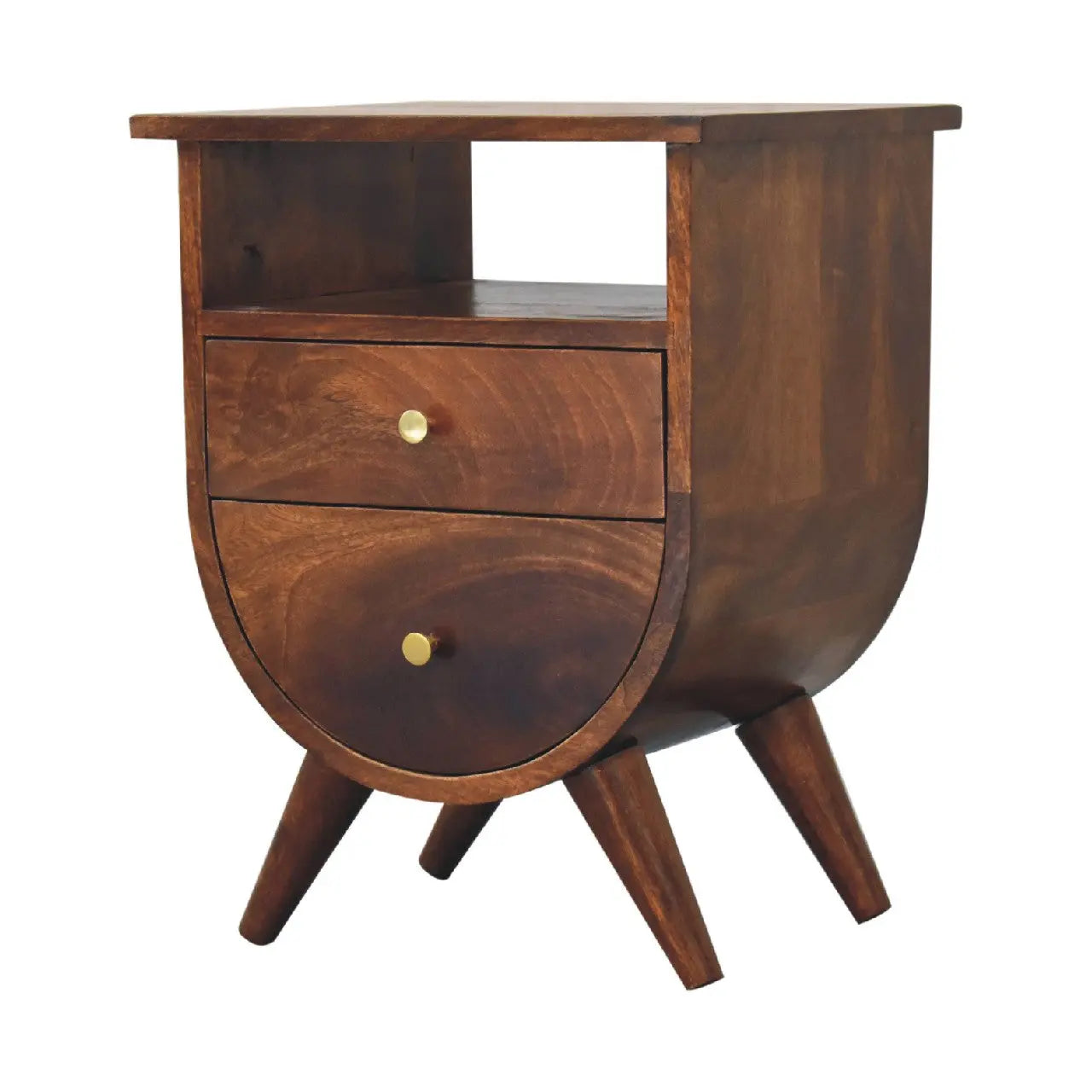 Split Chestnut Bedside - Living with Luxury