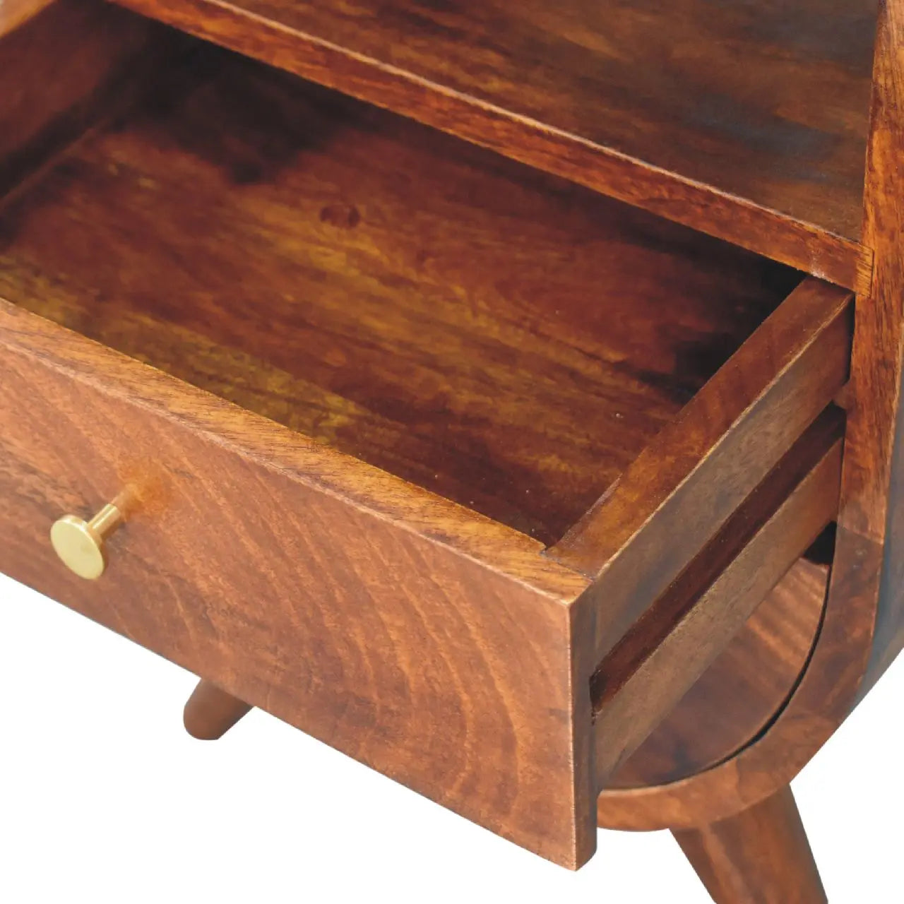 Split Chestnut Bedside - Living with Luxury