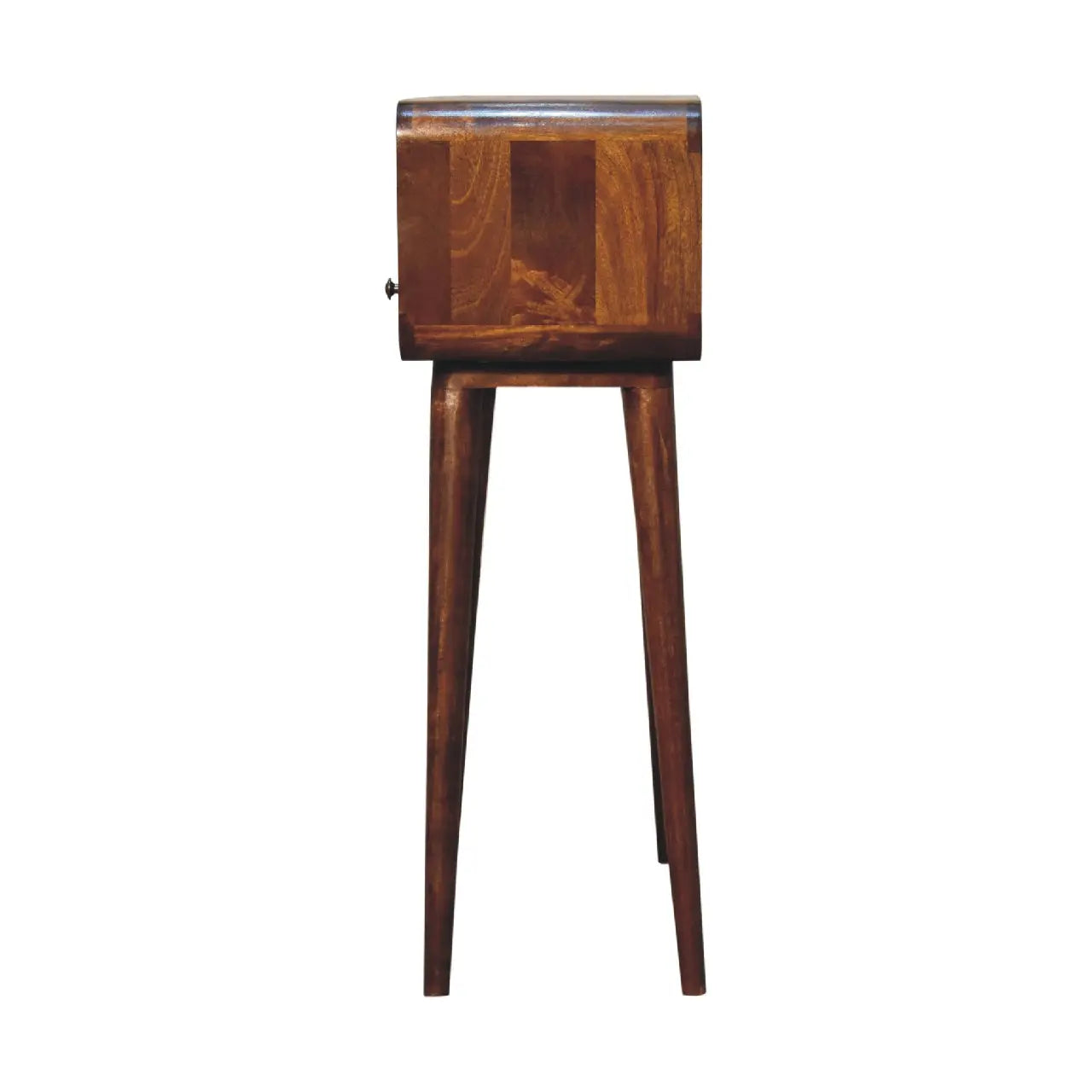 Chestnut Nordic Style One Drawer & One Open Slot Console Table - Living with Luxury