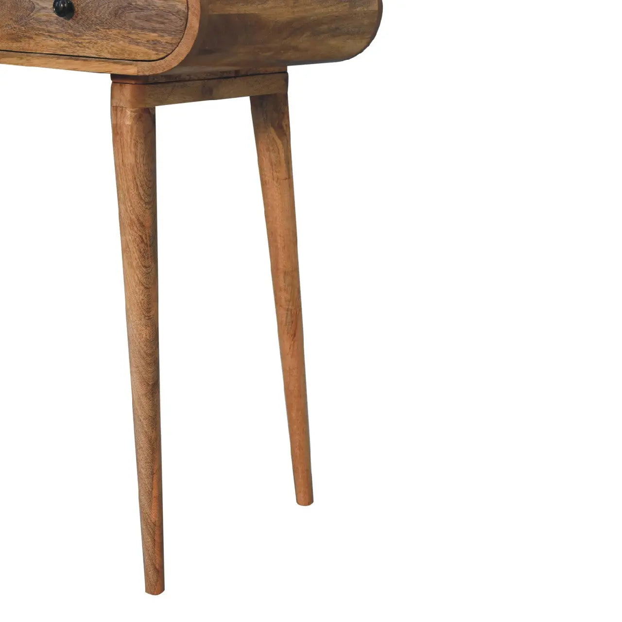 Curved Chestnut Writing Desk in a Home Office