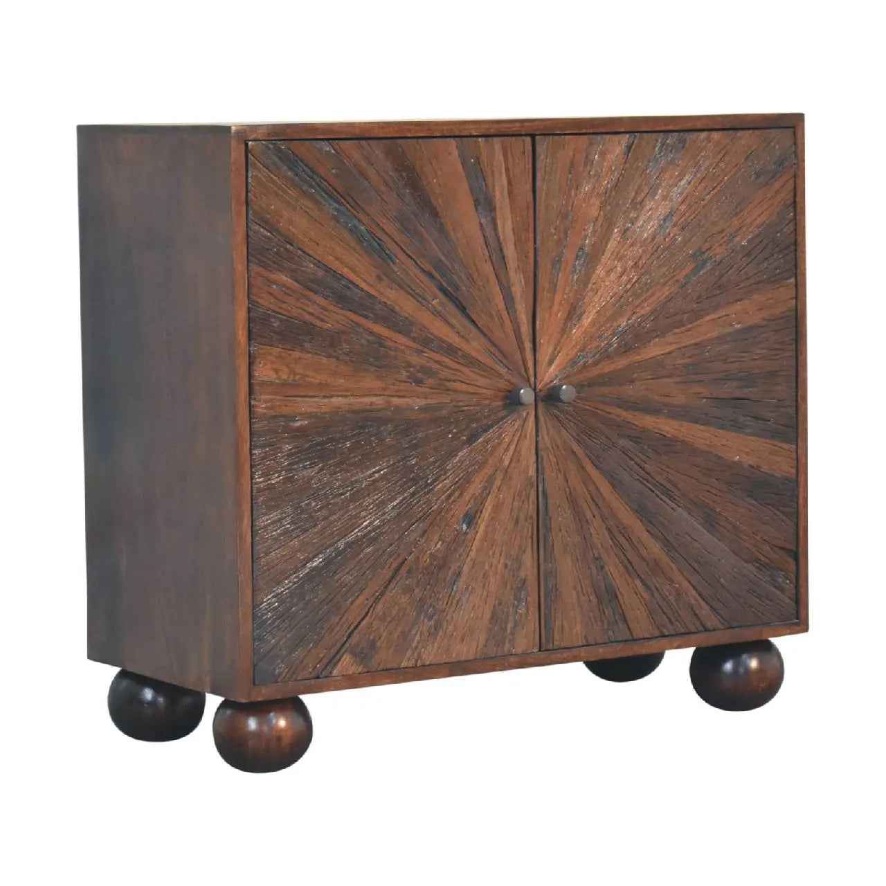 Sunrise Ball Walnut Cabinet - Living with Luxury