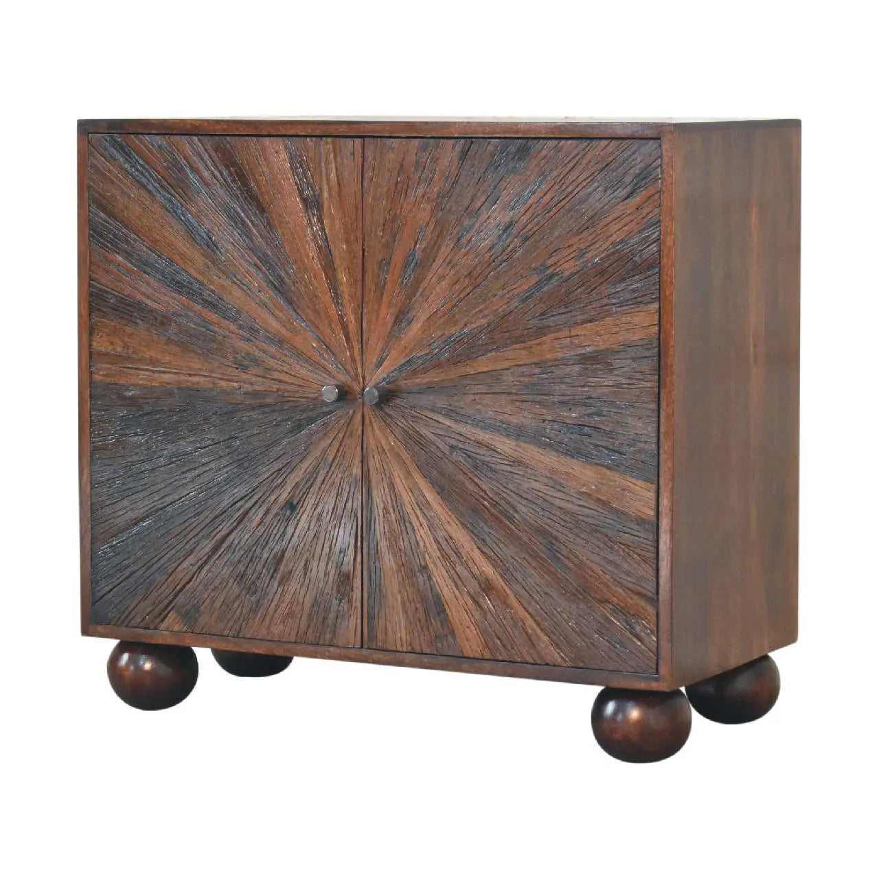 Sunrise Ball Walnut Cabinet - Living with Luxury