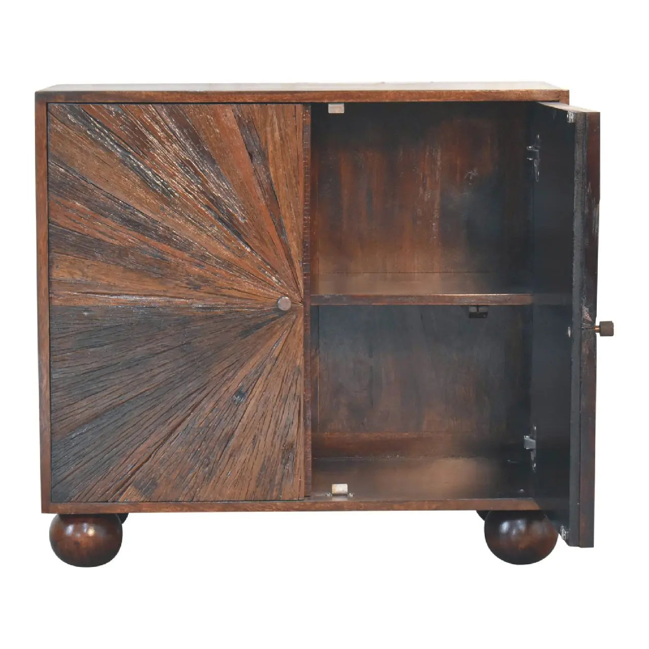 Sunrise Ball Walnut Cabinet - Living with Luxury