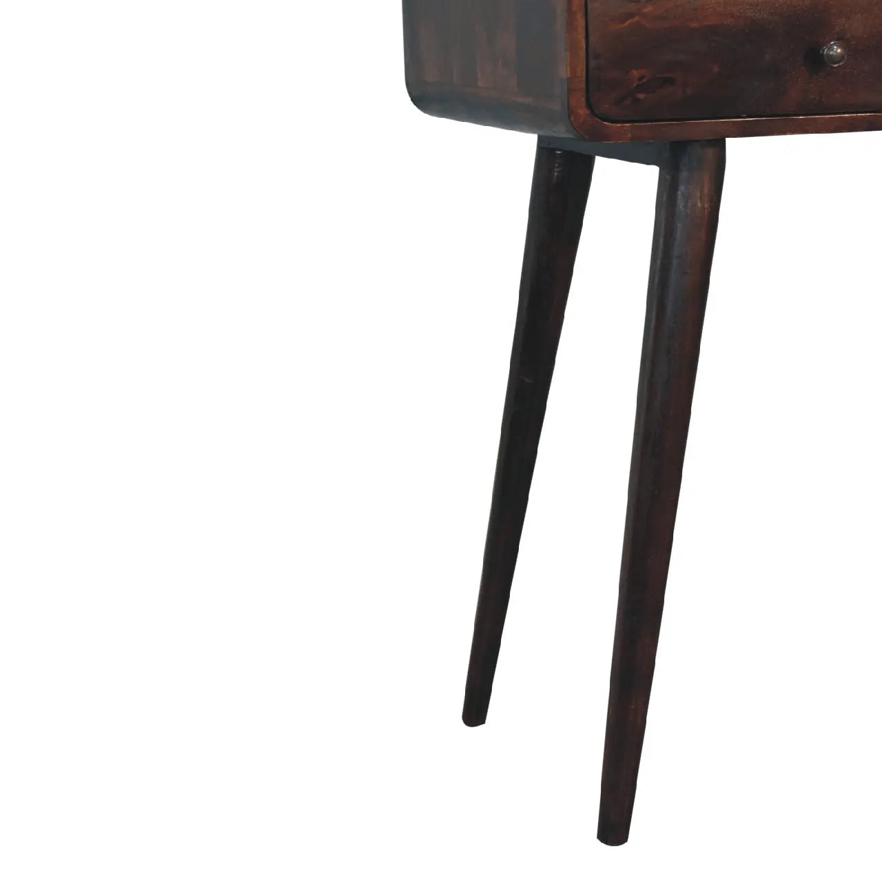 Curved Light Walnut Console Table - Living with Luxury