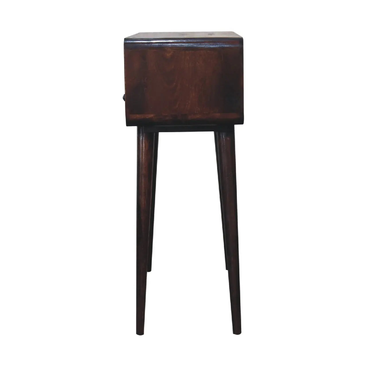 Curved Light Walnut Console Table - Living with Luxury