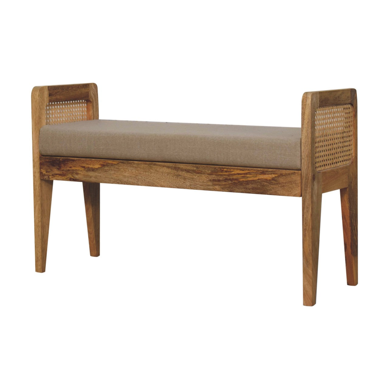 Mud Linen Rattan Bench Living with Luxury