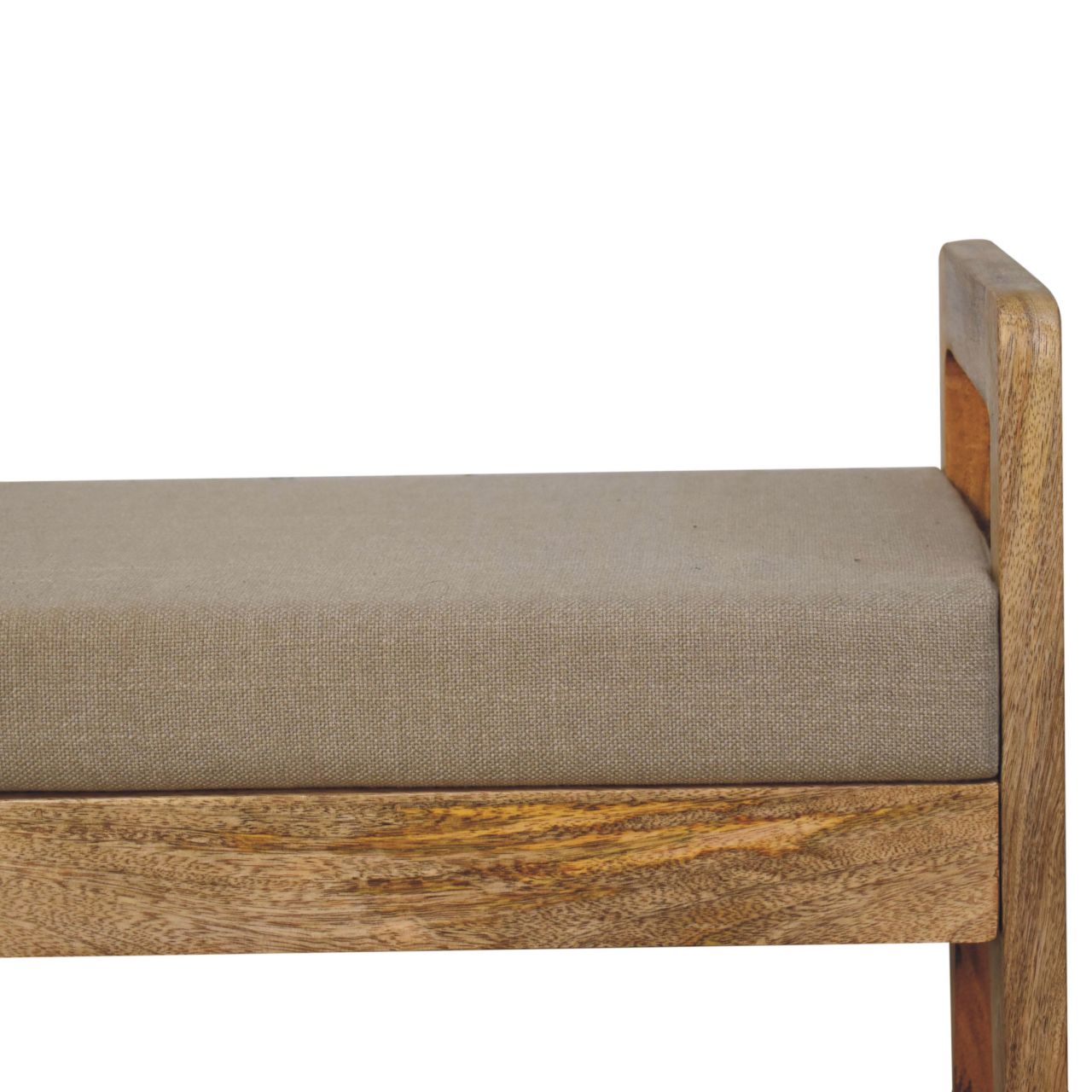 Mud Linen Rattan Bench Living with Luxury