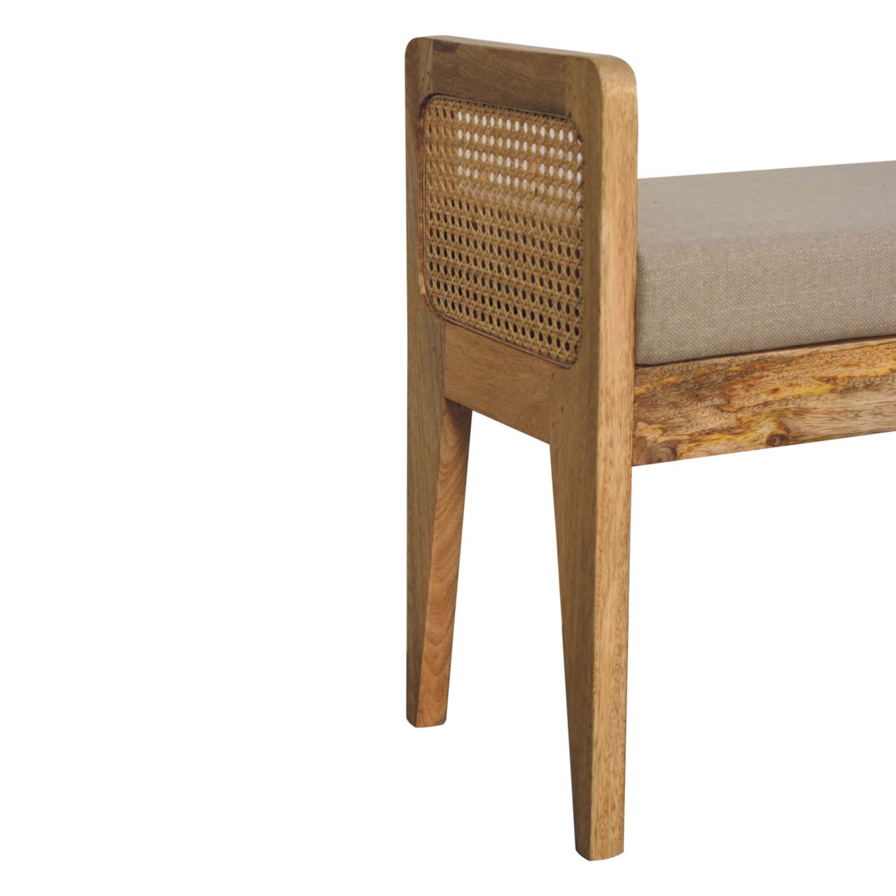 Mud Linen Rattan Bench Living with Luxury