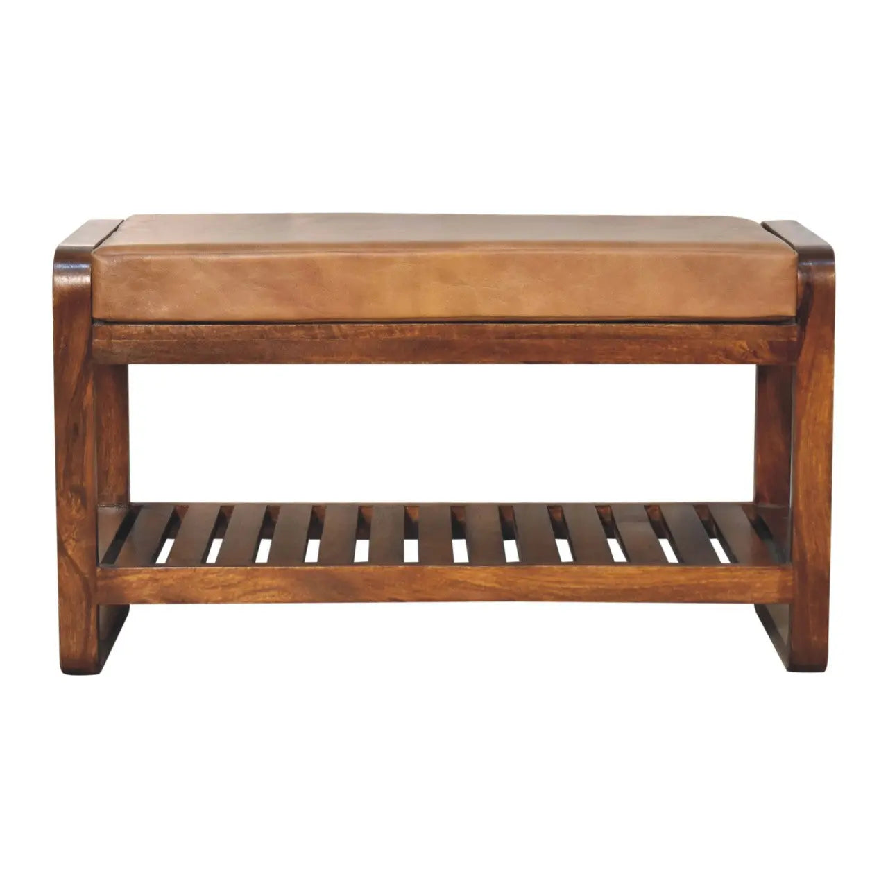 Buffalo Slatted Hallway Bench - Living with Luxury