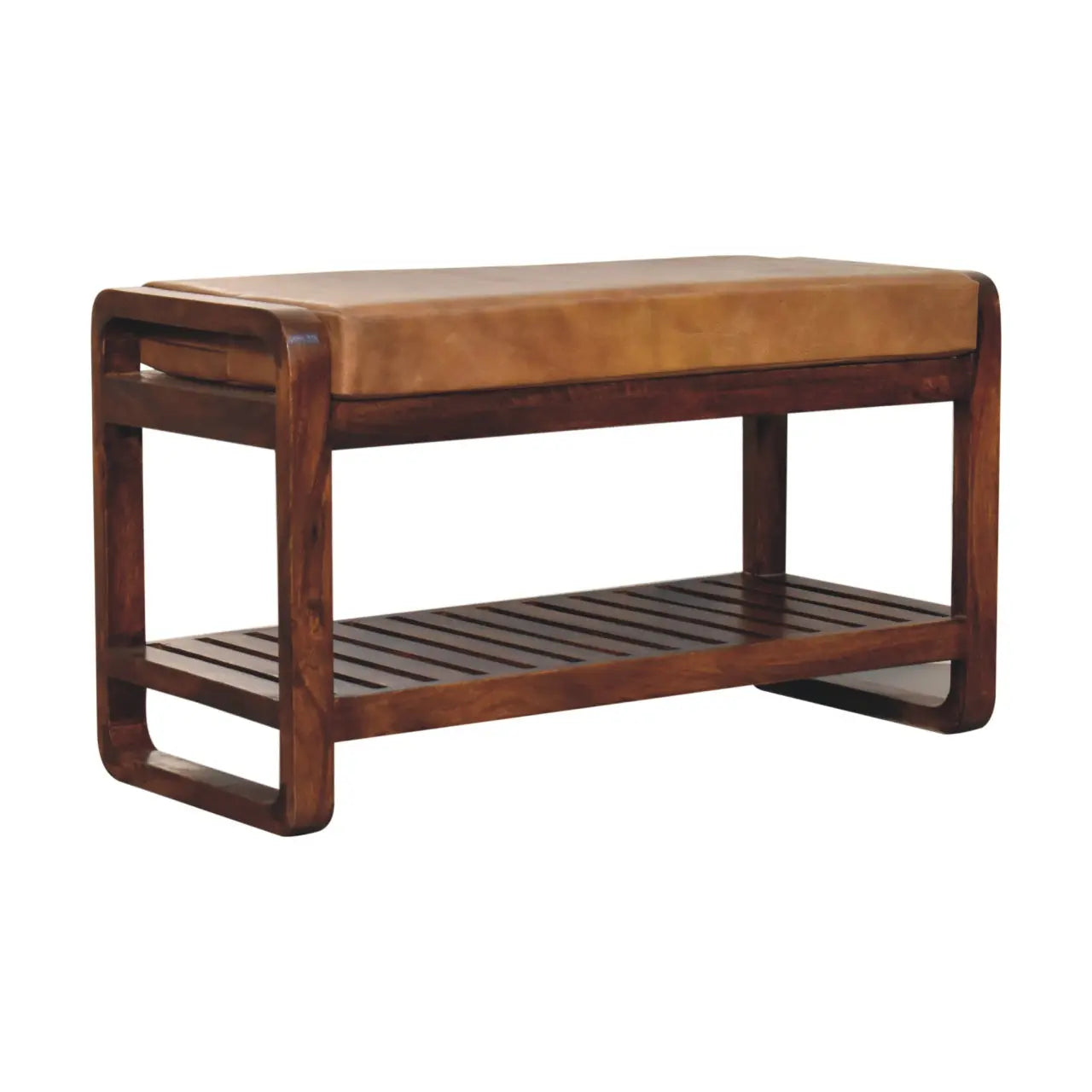 Buffalo Slatted Hallway Bench - Living with Luxury