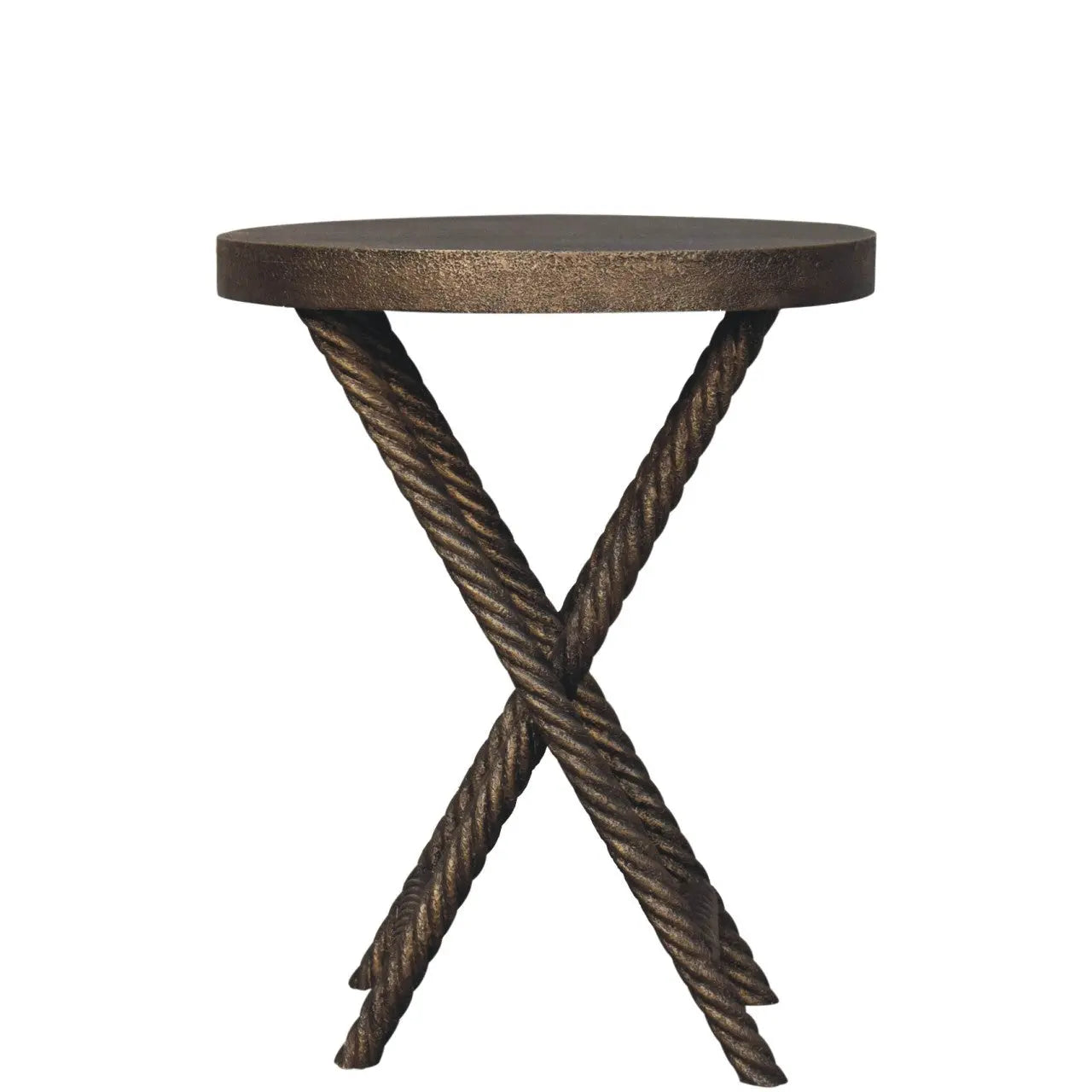 Metallic Rope Side Table - Living with Luxury