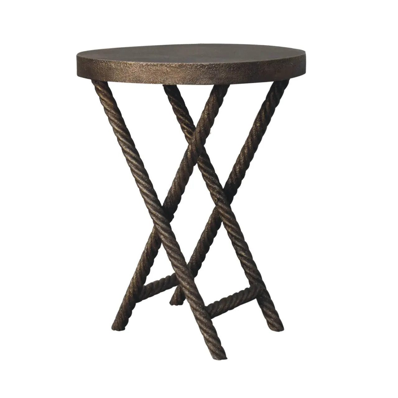 Metallic Rope Side Table - Living with Luxury