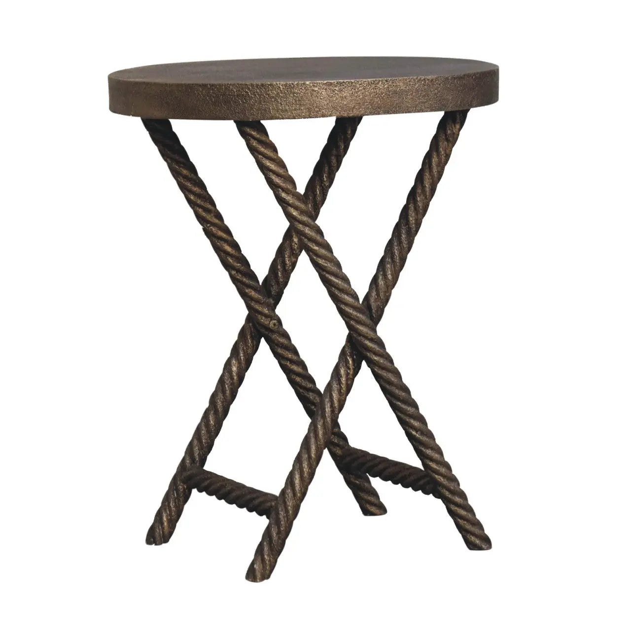 Metallic Rope Side Table - Living with Luxury