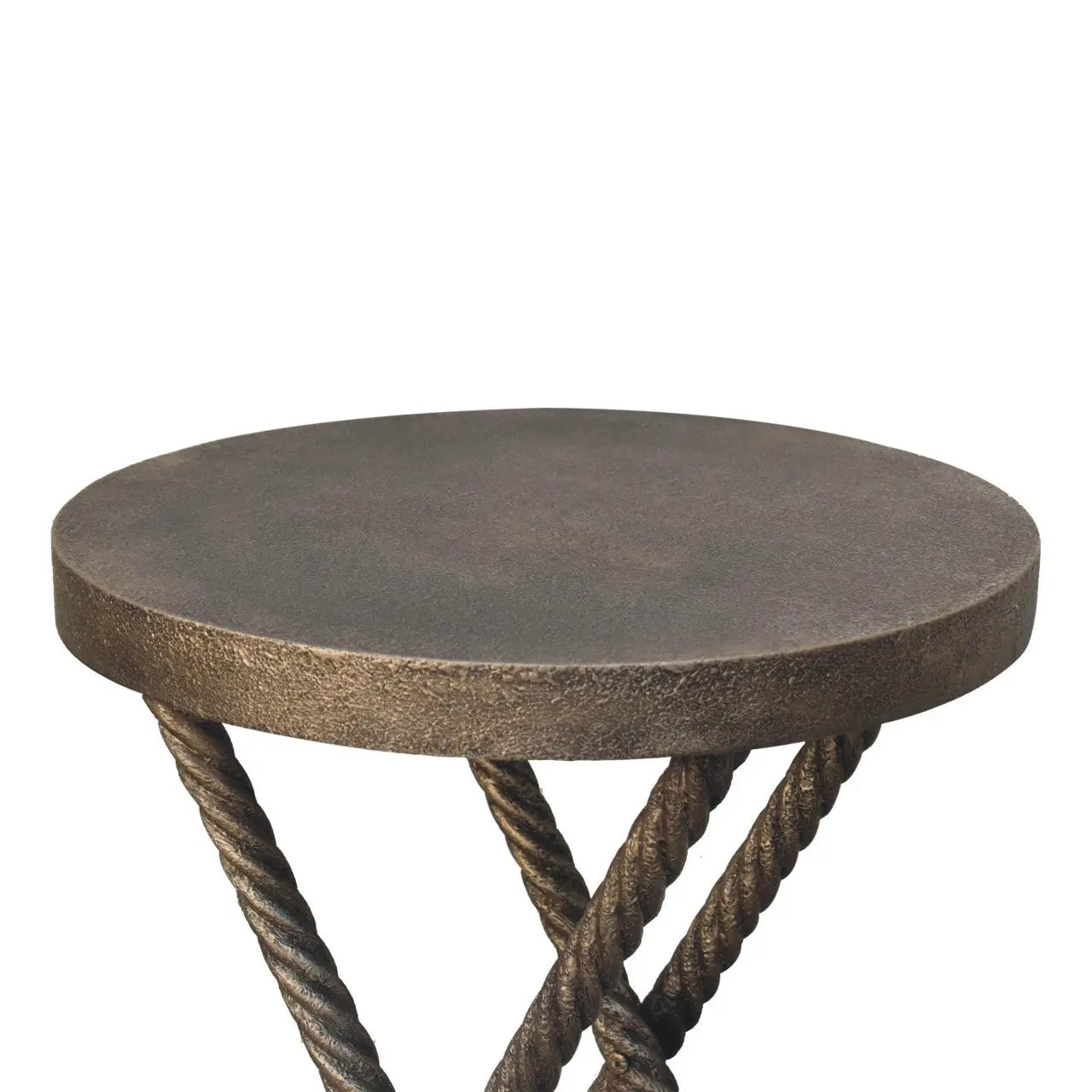 Metallic Rope Side Table - Living with Luxury