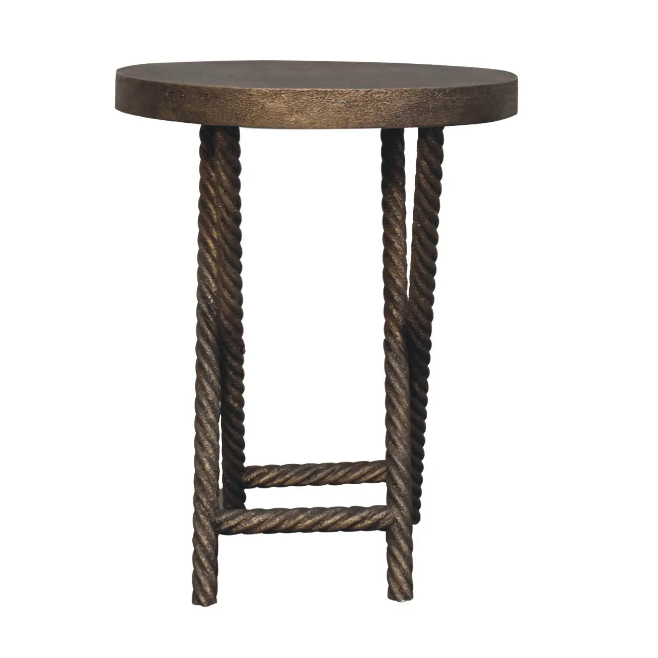 Metallic Rope Side Table - Living with Luxury