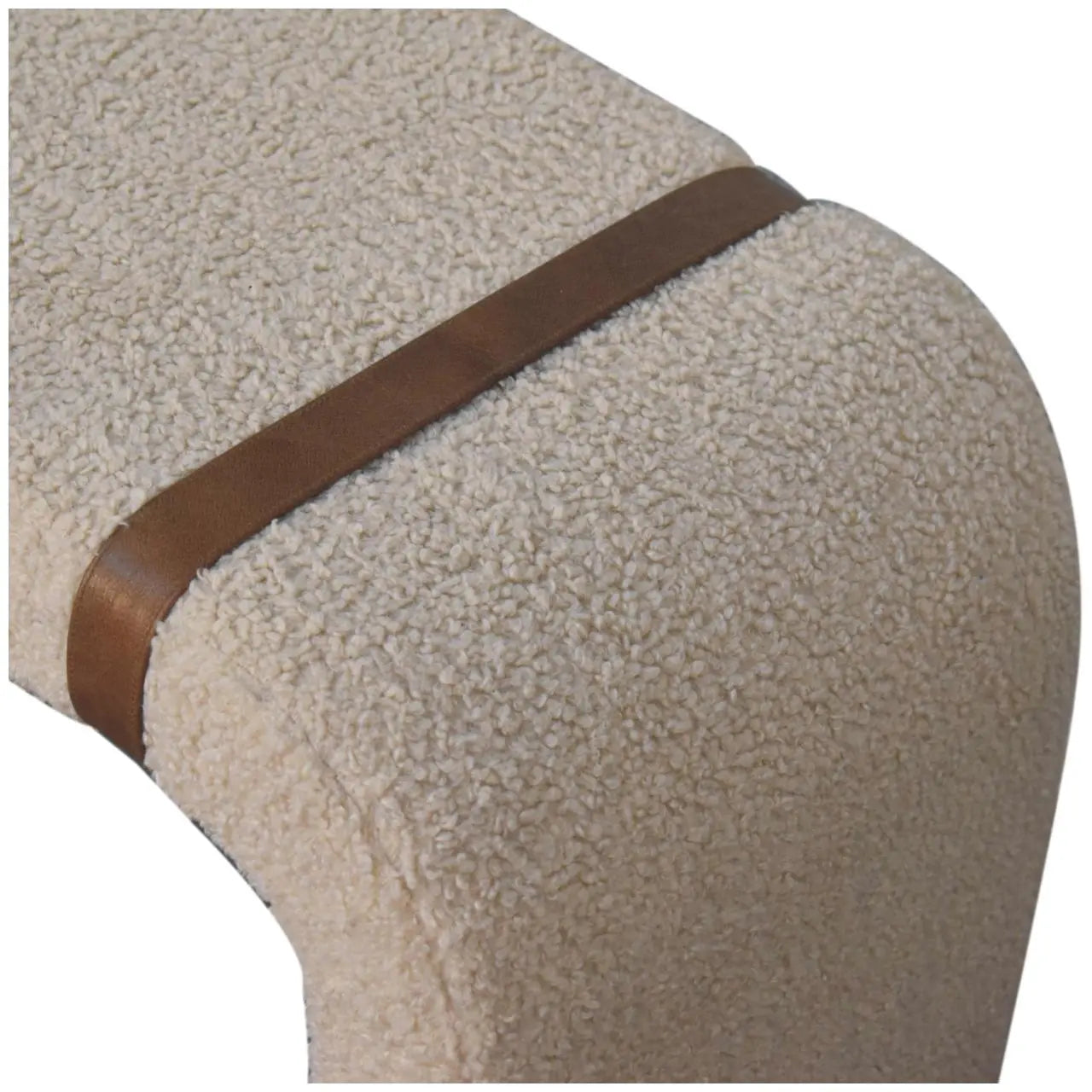 Boucle Leather Strap Bench - Living with Luxury