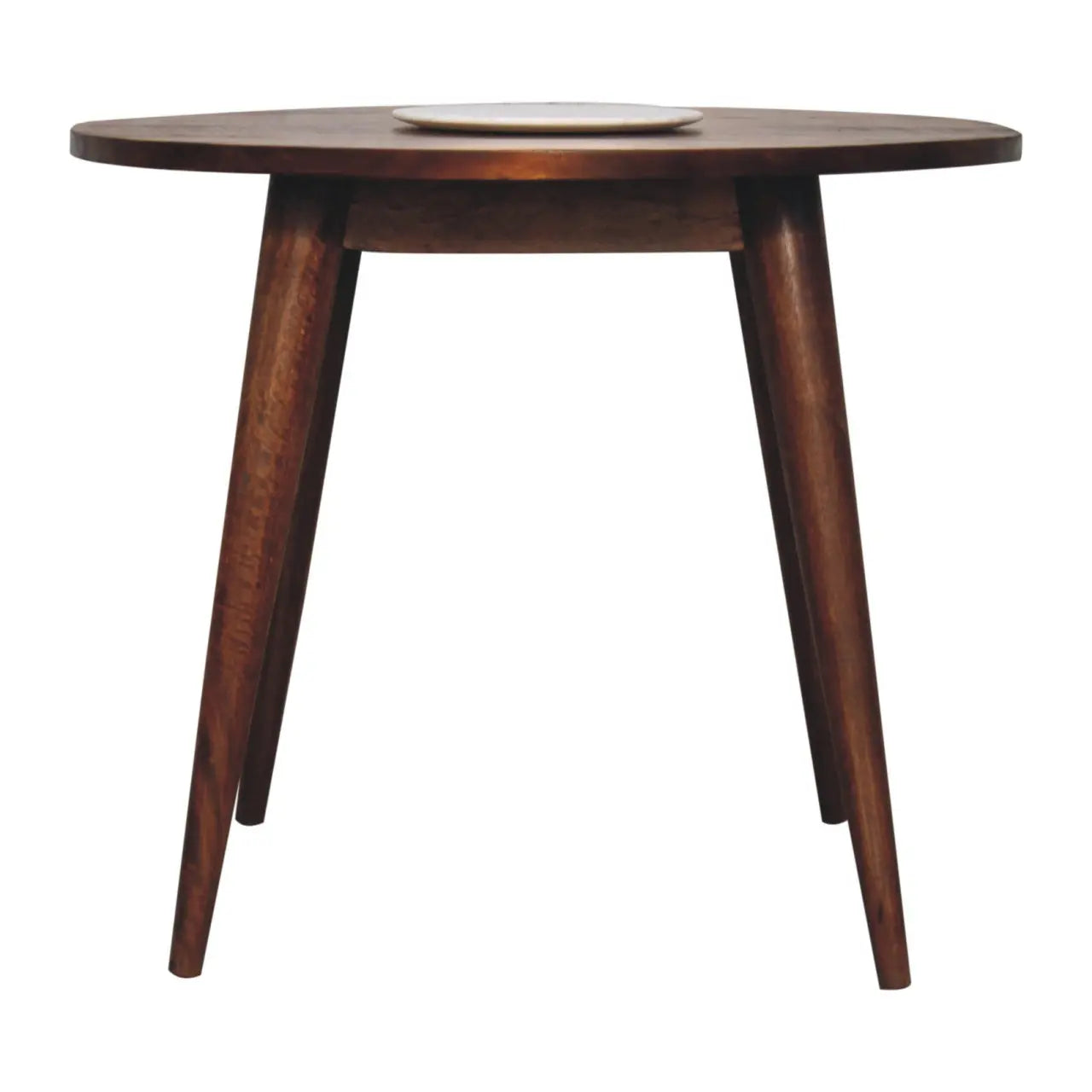 Chestnut Round Nordic End Table - Living with Luxury