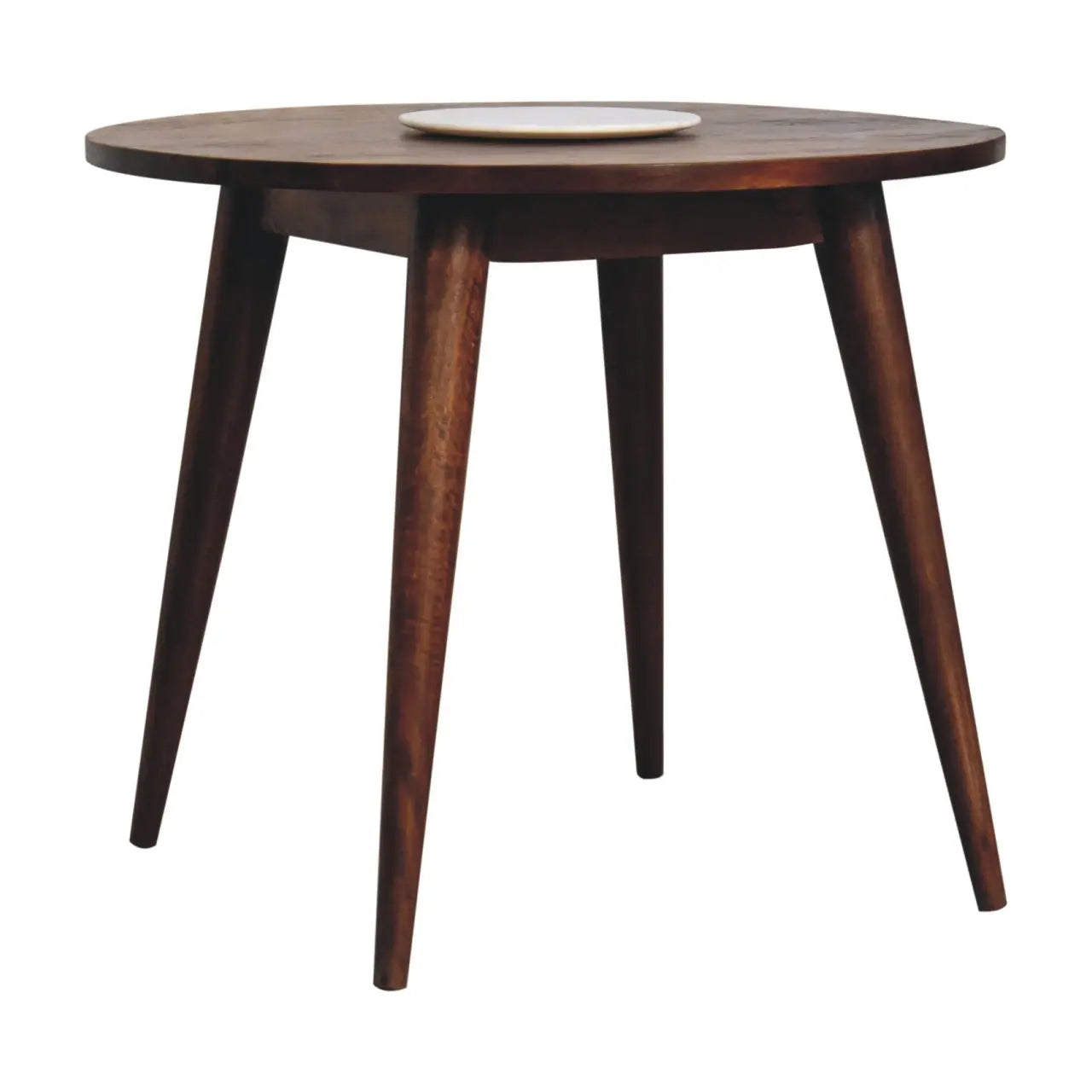 Chestnut Round Nordic End Table - Living with Luxury