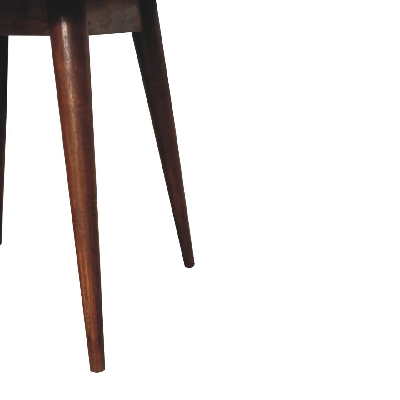 Chestnut Round Nordic End Table - Living with Luxury