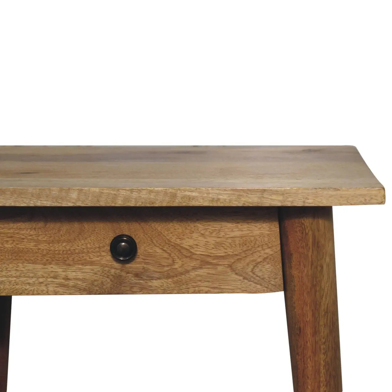 Woven Solid Wood End Table - Living with Luxury