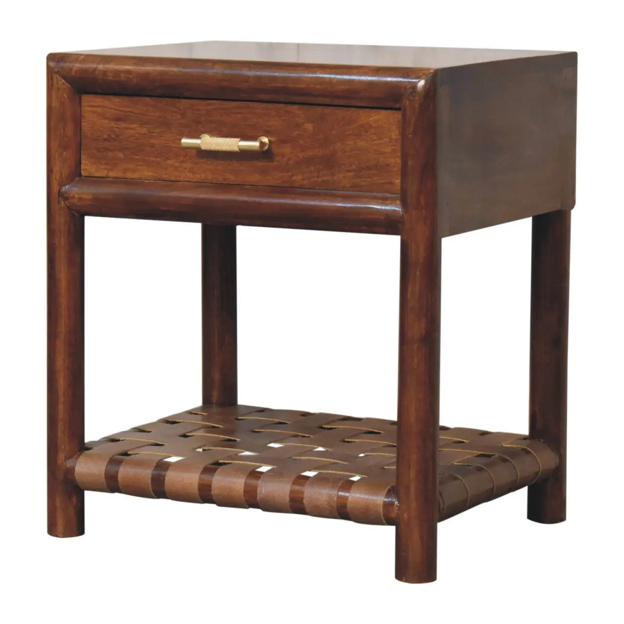 Chestnut T-Bar Bedside - Living with Luxury
