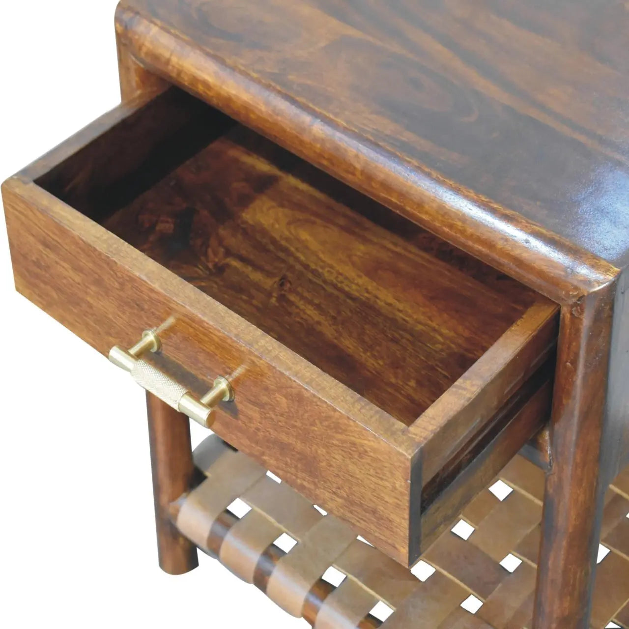 Chestnut T-Bar Bedside - Living with Luxury