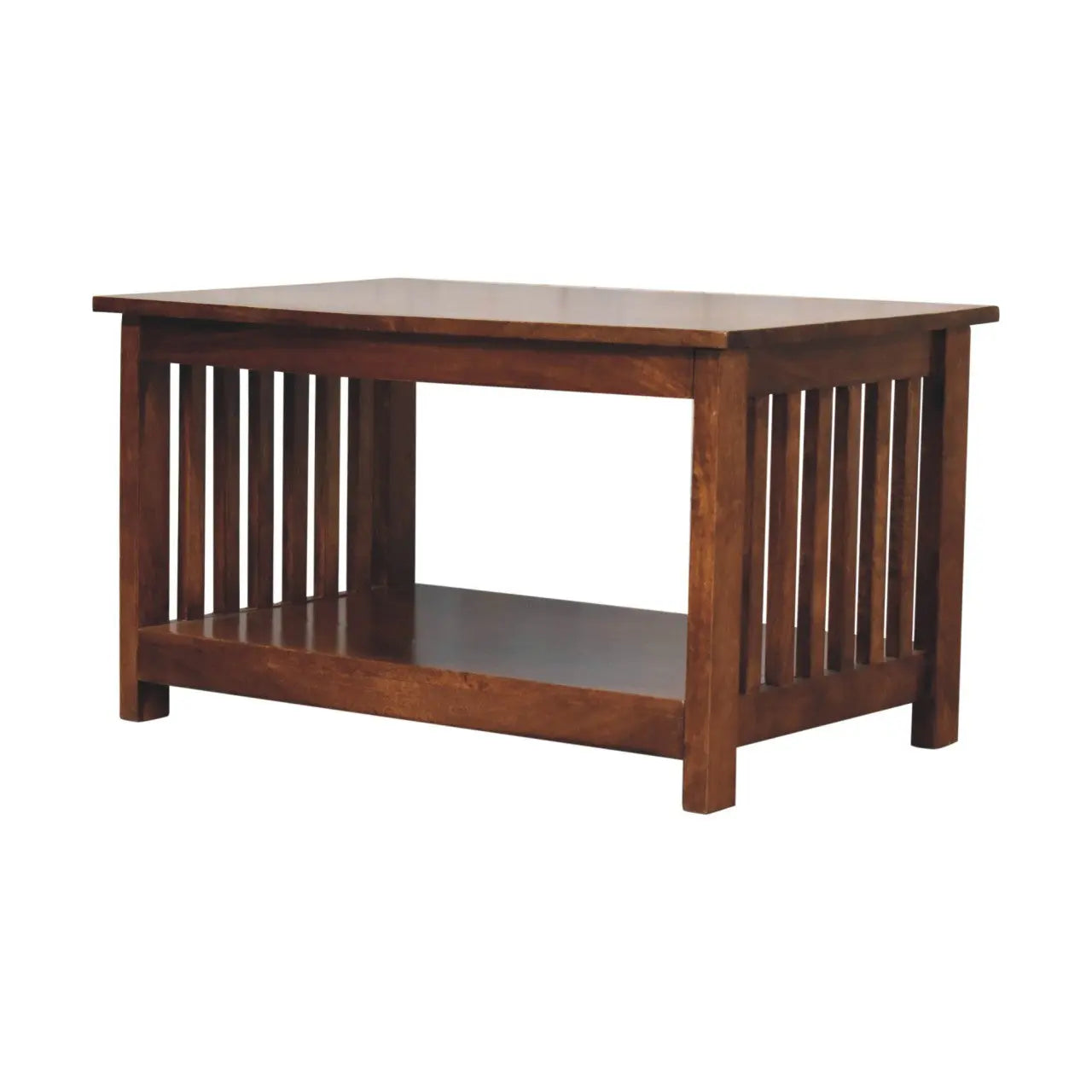 Slatted Chestnut Coffee Table - Living with Luxury