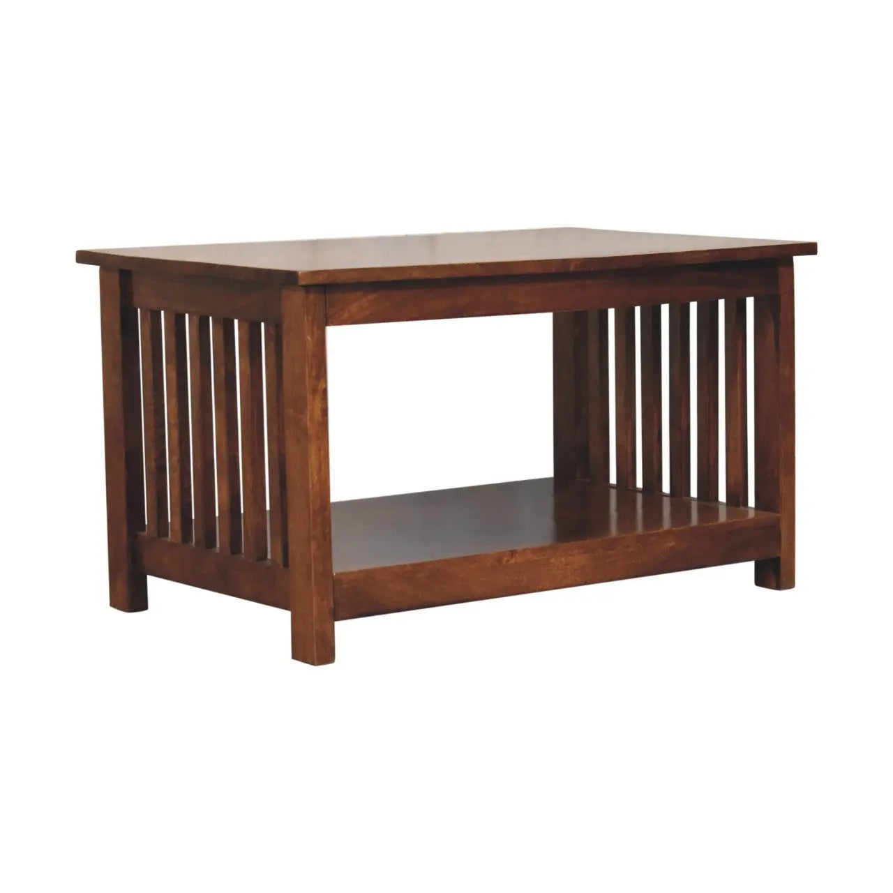 Slatted Chestnut Coffee Table - Living with Luxury