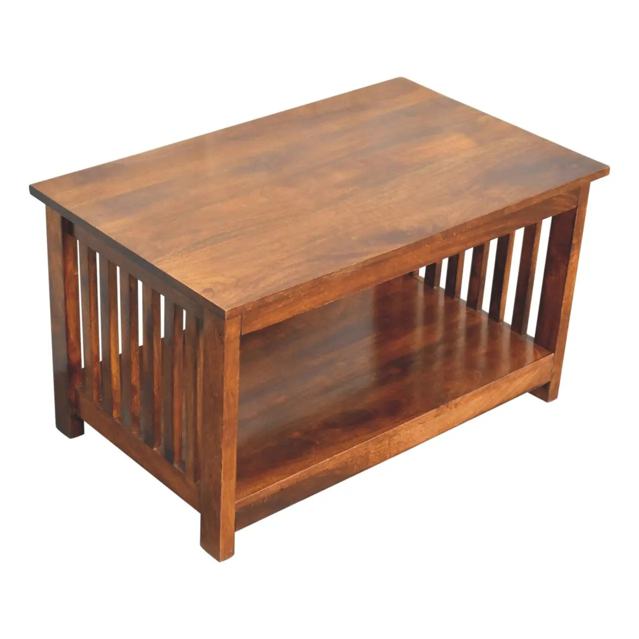 Slatted Chestnut Coffee Table - Living with Luxury