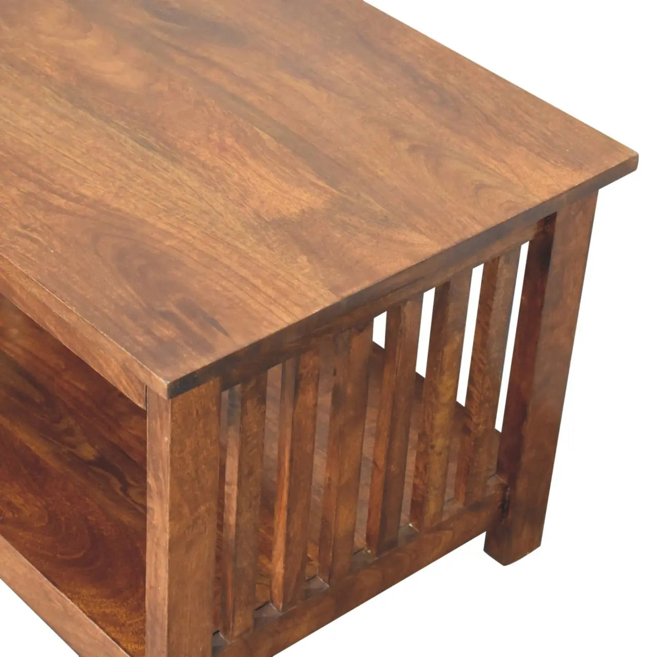 Slatted Chestnut Coffee Table - Living with Luxury