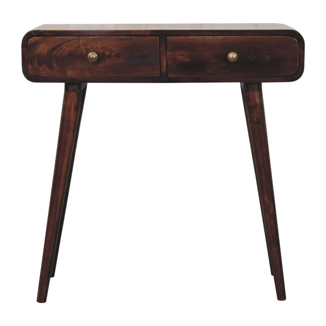 California Walnut Curved Console Table - Living with Luxury