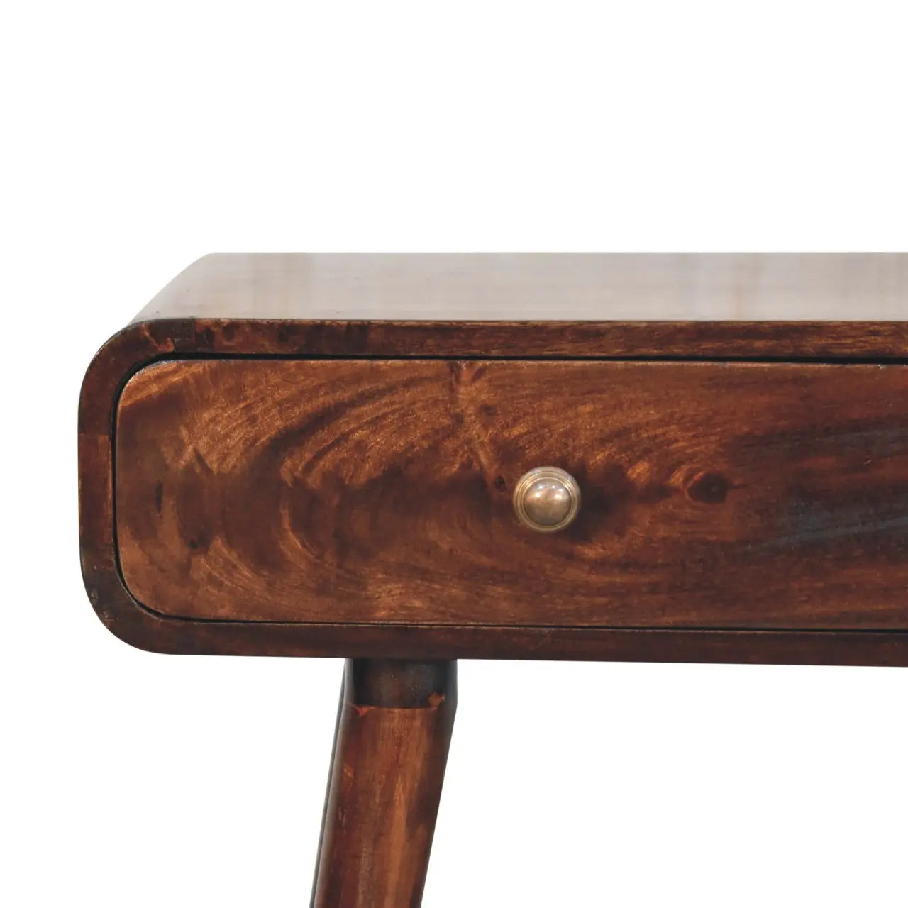 California Walnut Curved Console Table - Living with Luxury
