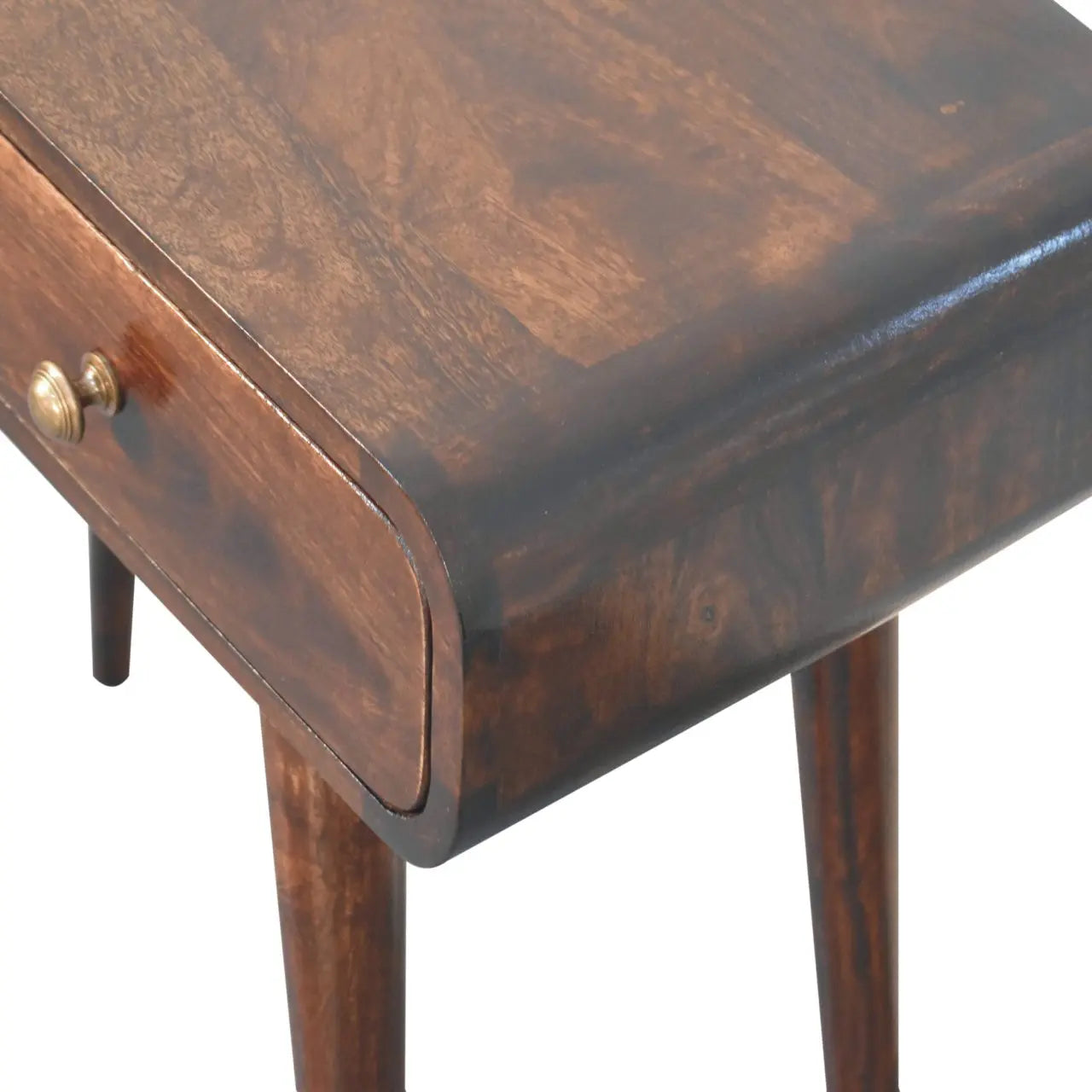 California Walnut Curved Console Table - Living with Luxury