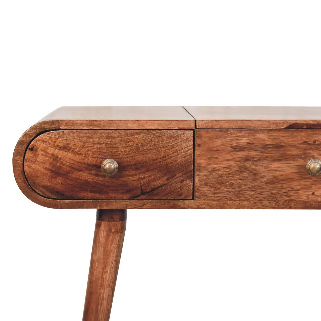 Honey Caramel Round Dressing Table - Living with Luxury