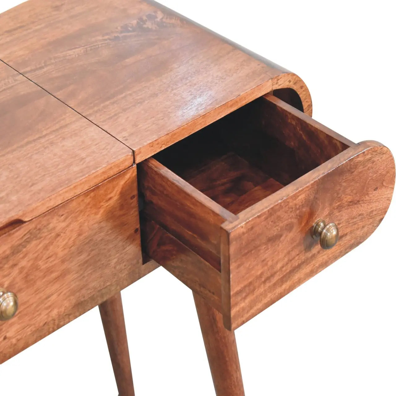 Honey Caramel Round Dressing Table - Living with Luxury