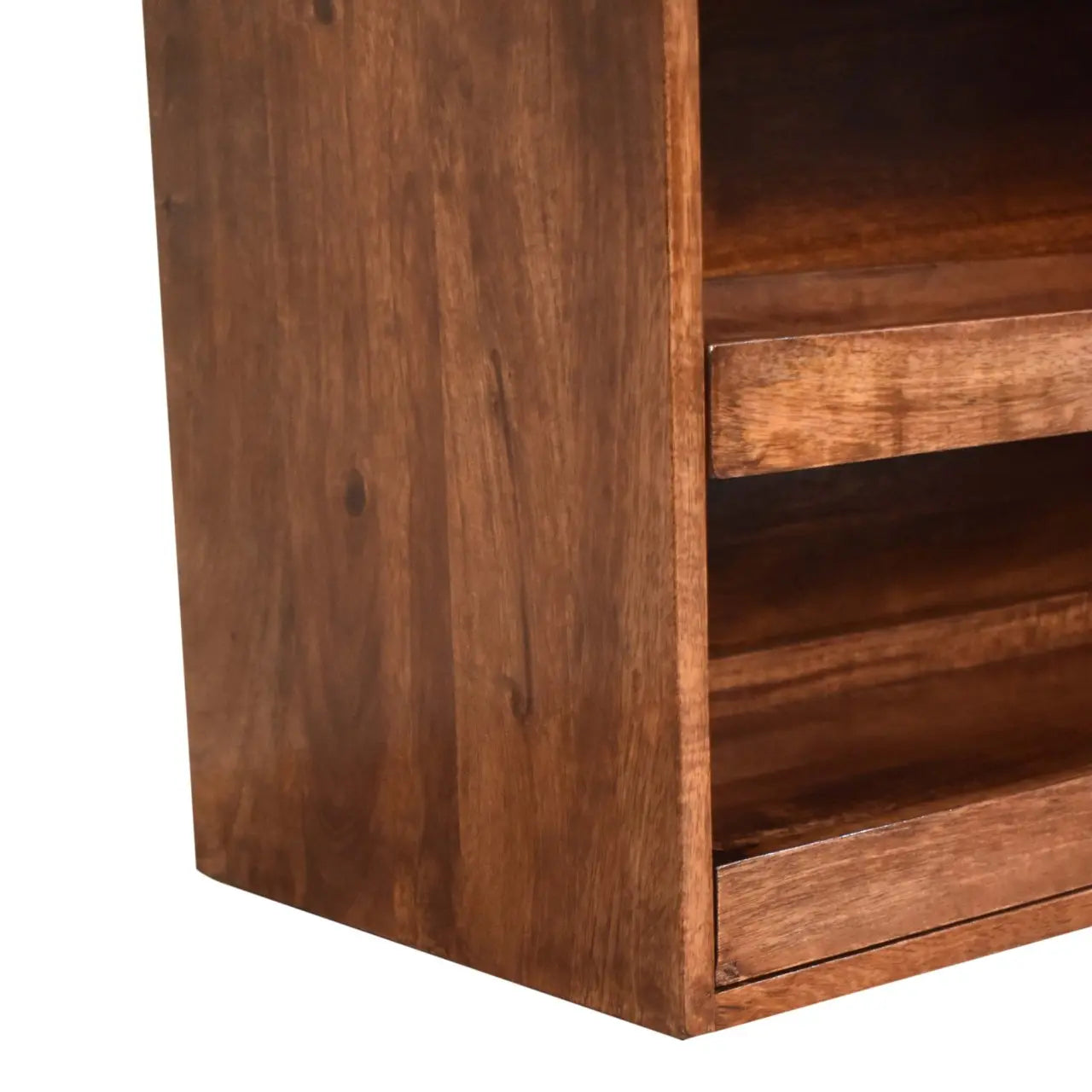 Buffalo Hide Pull out Honey Caramel Shoe Storage Bench - Living with Luxury