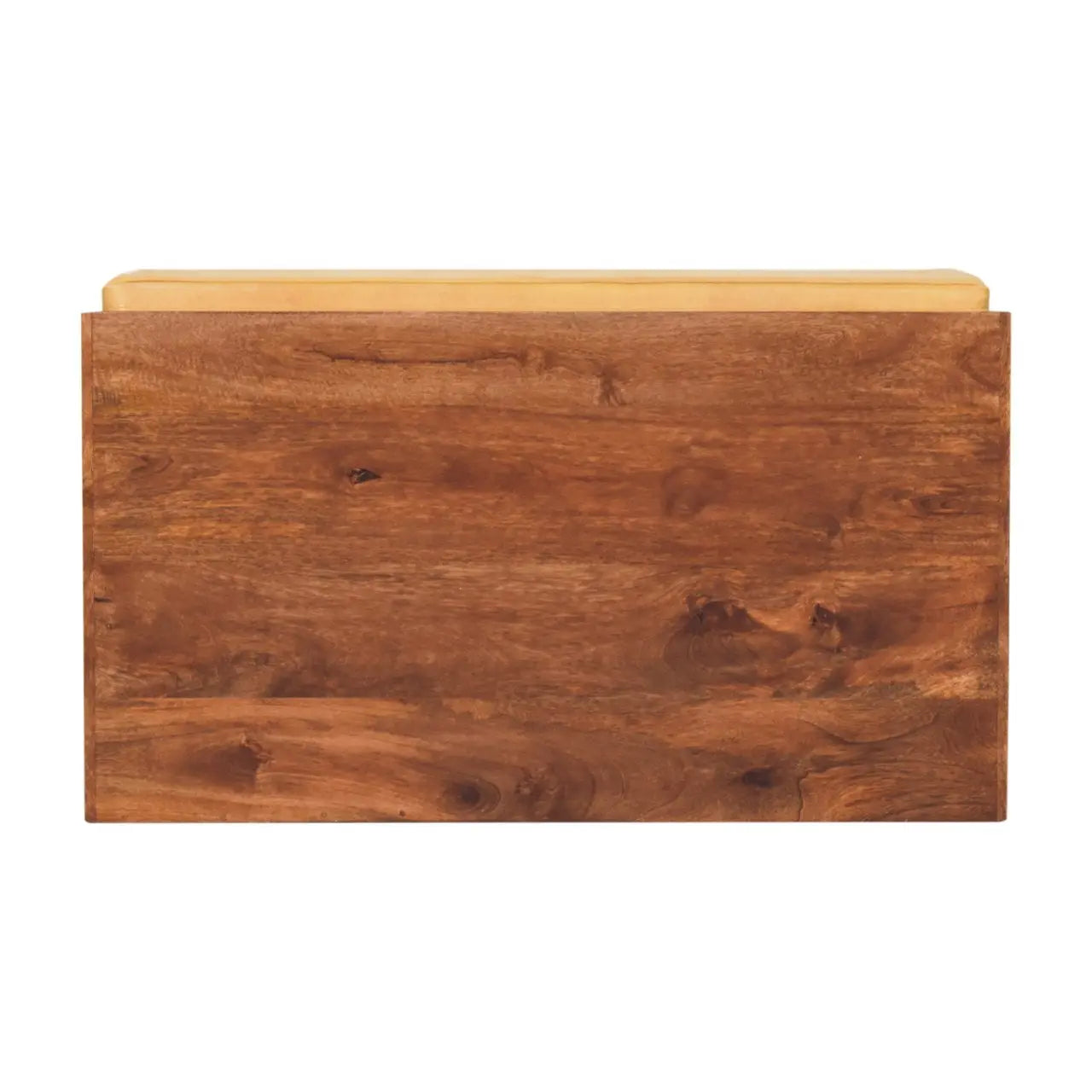 Buffalo Hide Pull out Honey Caramel Shoe Storage Bench - Living with Luxury