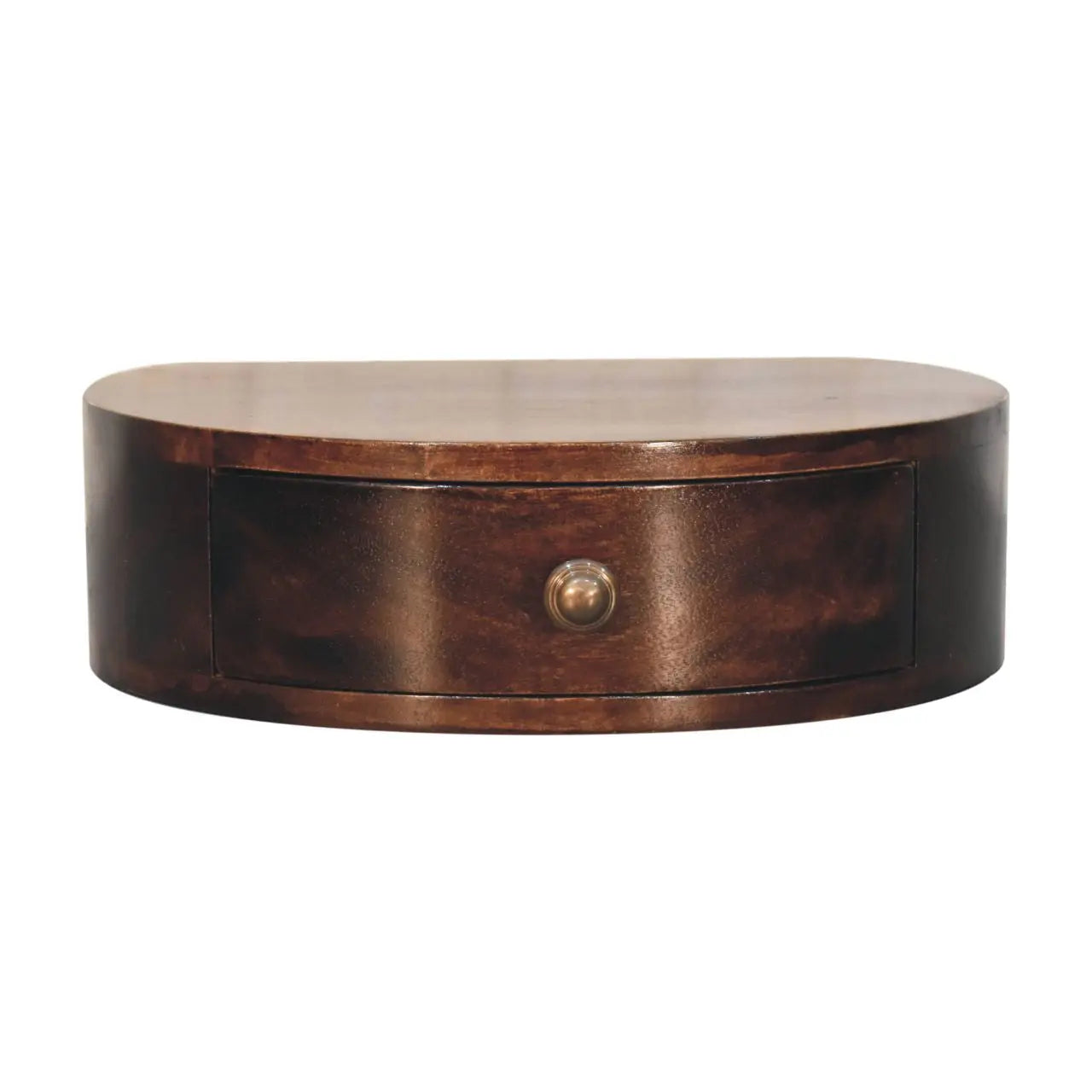 California Walnut Wall Mounted Rounded Bedside - Living with Luxury