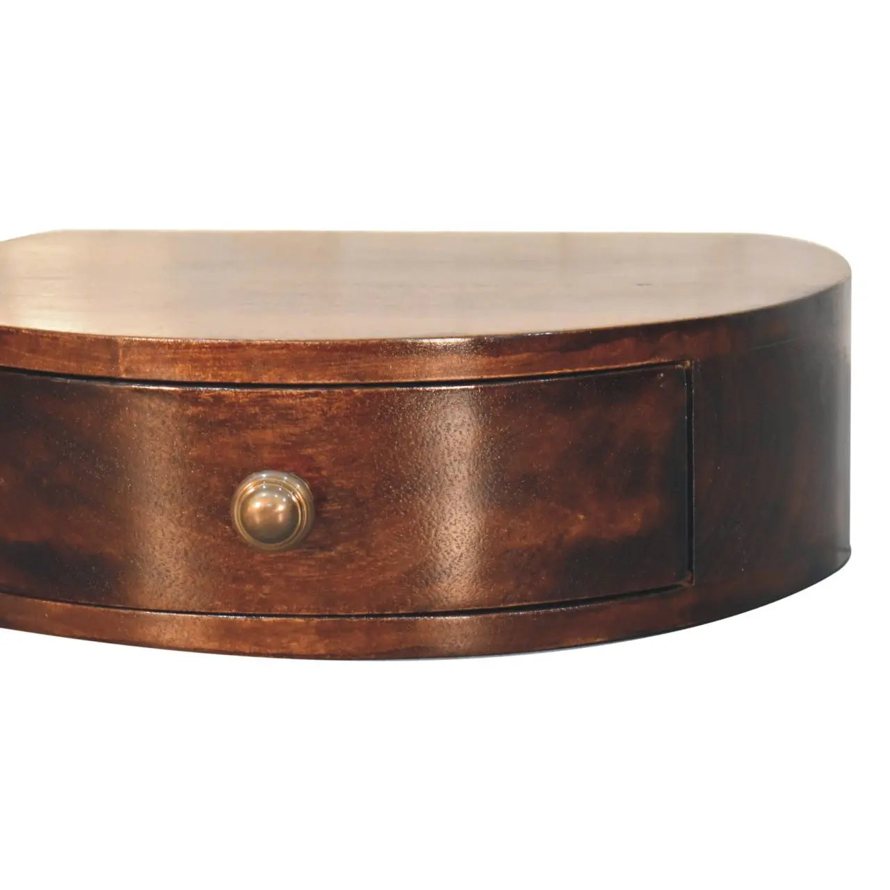 California Walnut Wall Mounted Rounded Bedside - Living with Luxury