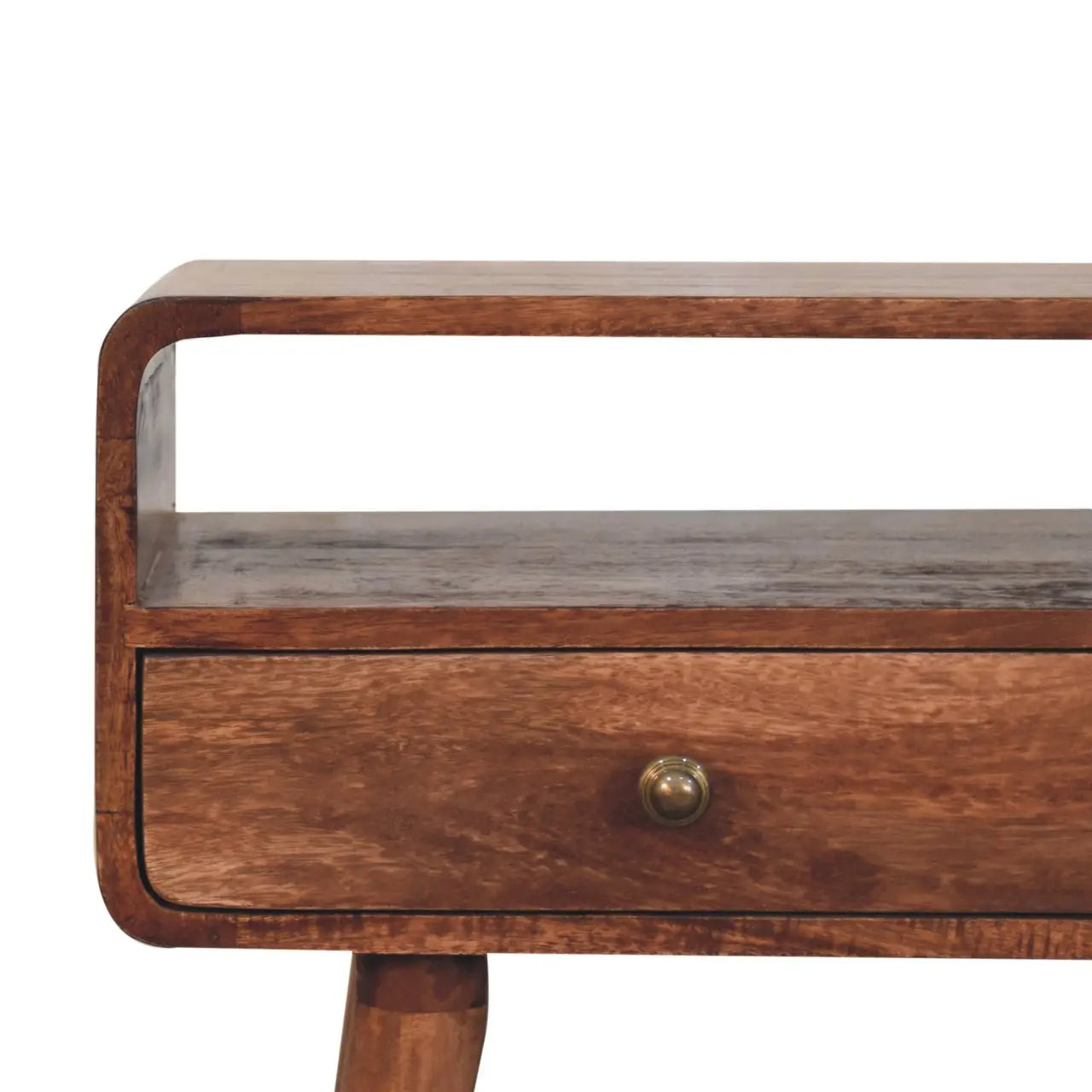 Curved Honey Caramel Console Table - Living with Luxury