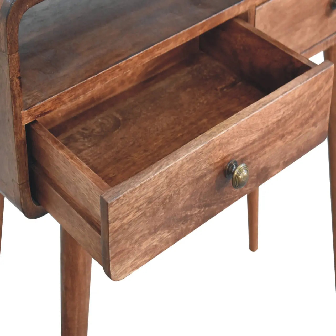 Curved Honey Caramel Console Table - Living with Luxury