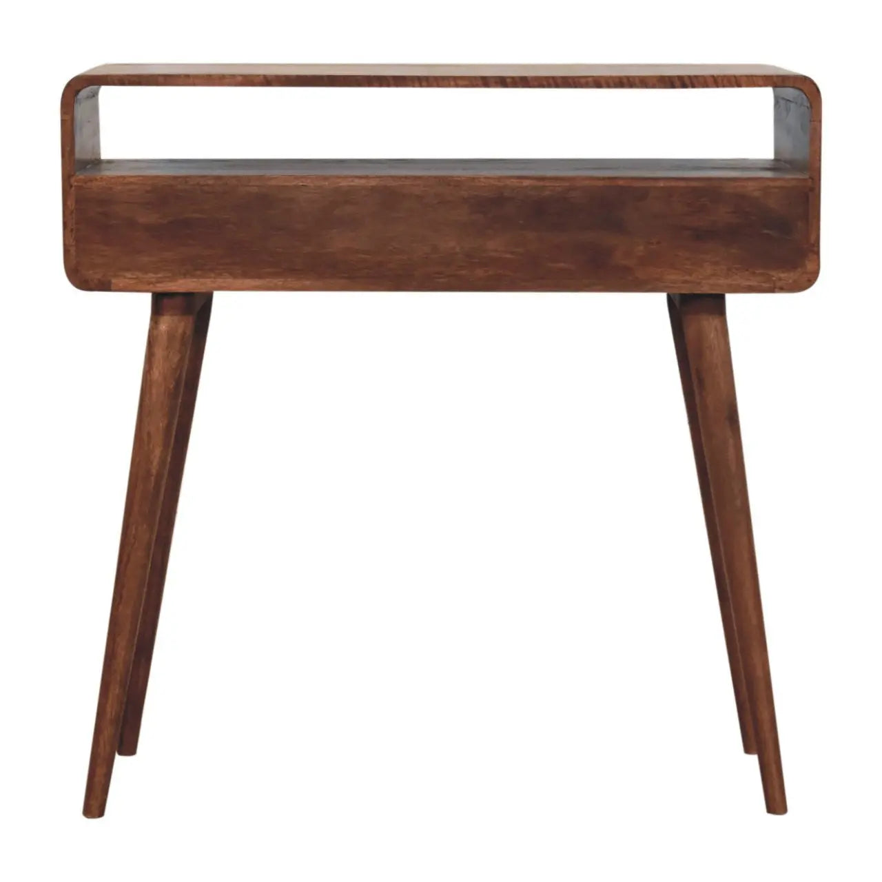 Curved Honey Caramel Console Table - Living with Luxury