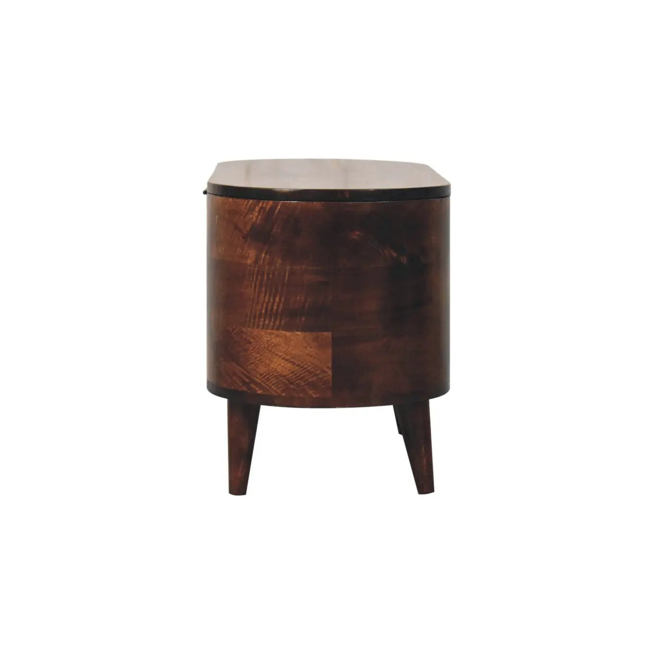 Curved California Walnut Blanket Box - Living with Luxury