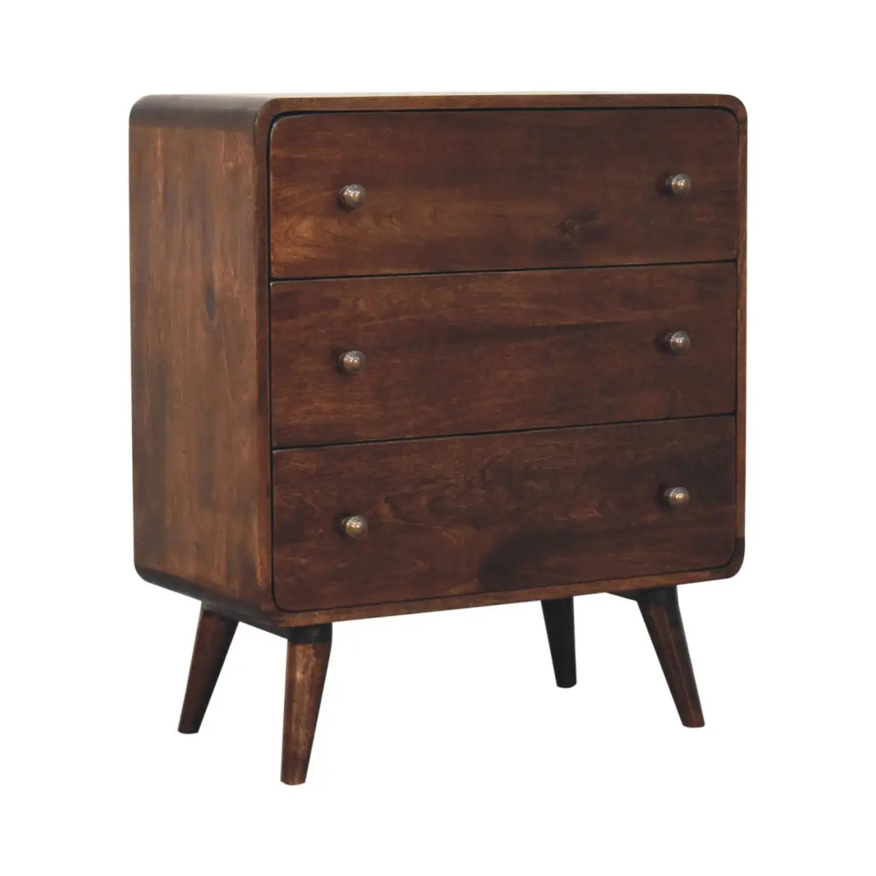Curved California Walnut Chest - Living with Luxury
